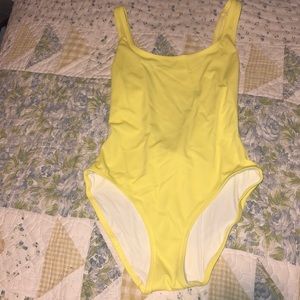 SOLID & STRIPED yellow one-price bathing suit
